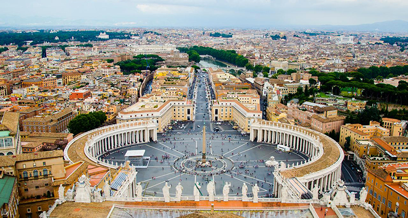 Vista aérea da cidade de Roma