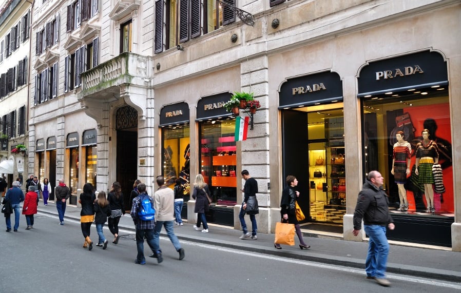 Rua de compras Via del Corso