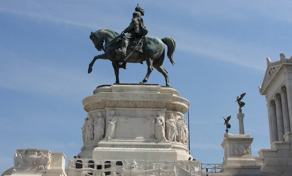 Monumento a Vítor Emanuel II em Roma na Itália