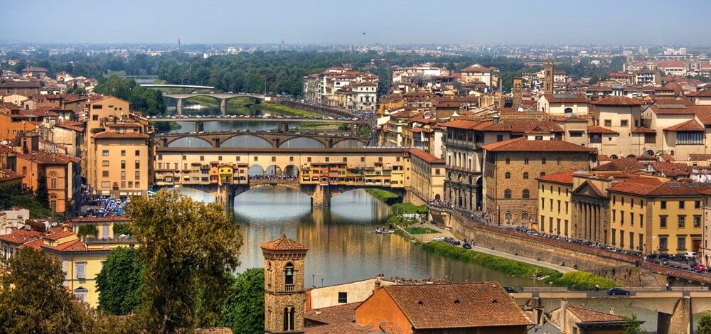 Vista aérea da cidade de Florença