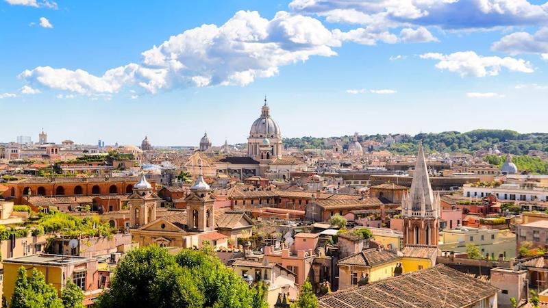 Vista panorâmica de Roma na Itália