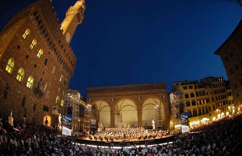 Concerto ao ar livre em Florença