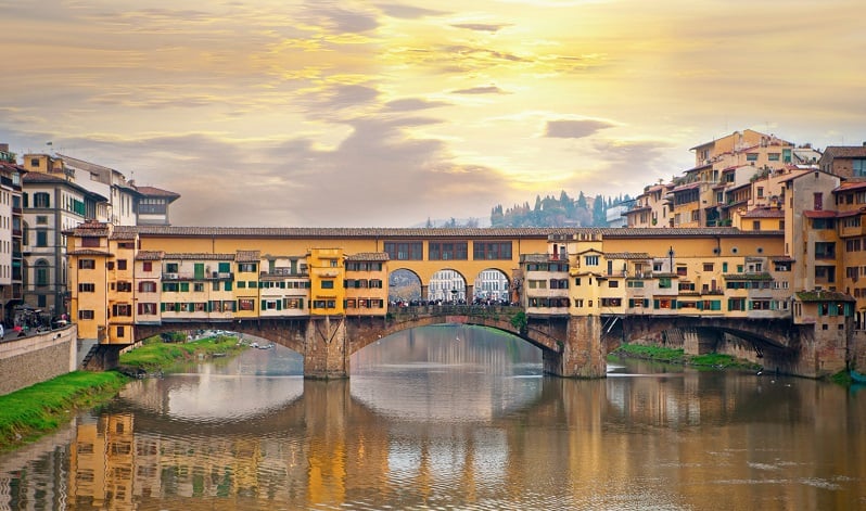 Vista da Ponte Vecchio em Florença