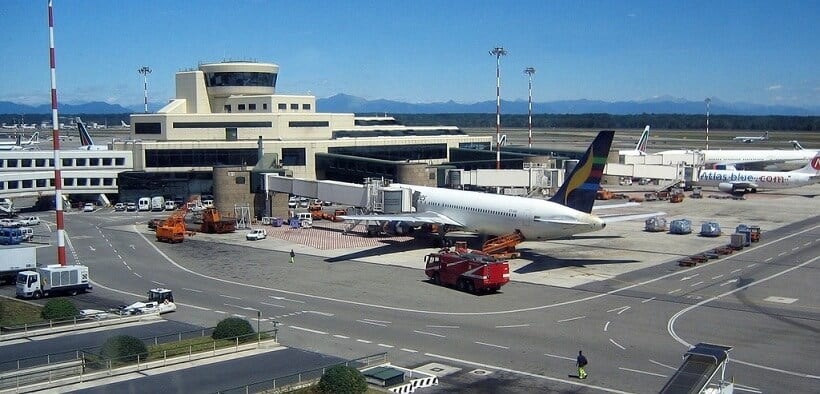 Vista do Aeroporto de Milão-Malpensa