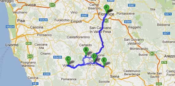 Mapa de Florença