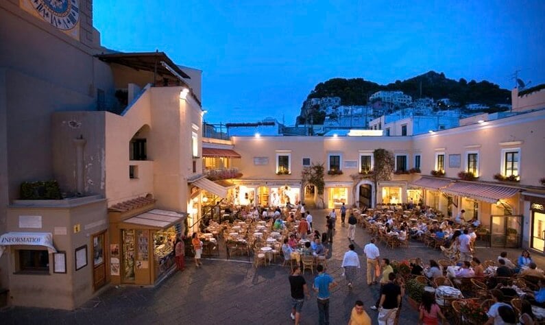 Centro de Capri na Itália