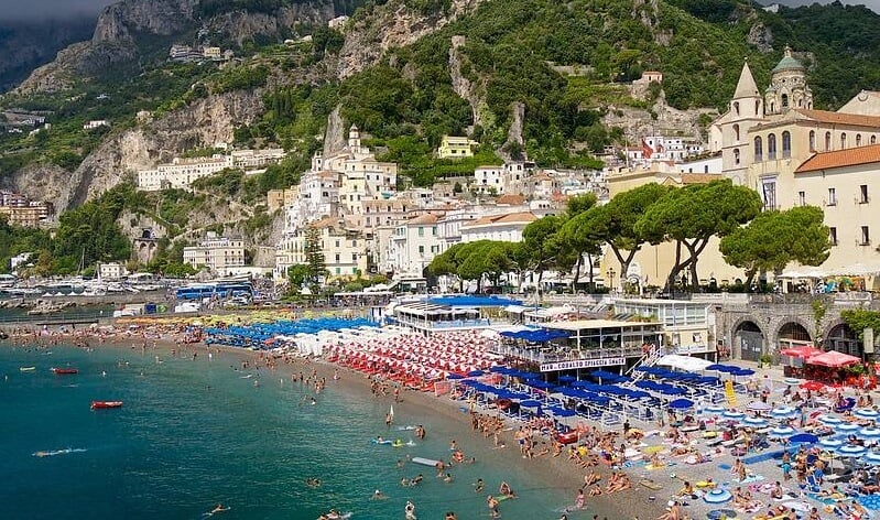  Praia de Amalfi no sul da Itália 