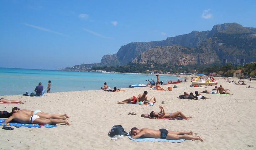 Praias em Palermo na Sicília