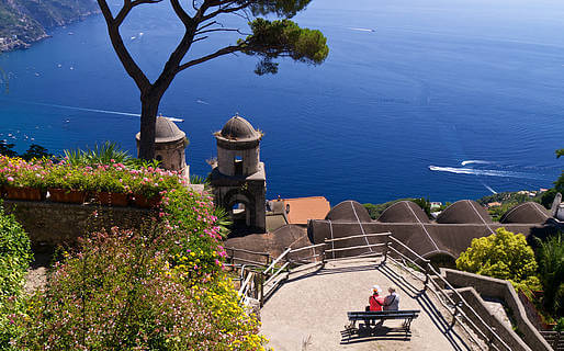 Vista em Ravello na Costa Amalfitana