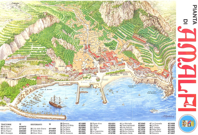 Mapa de Amalfi