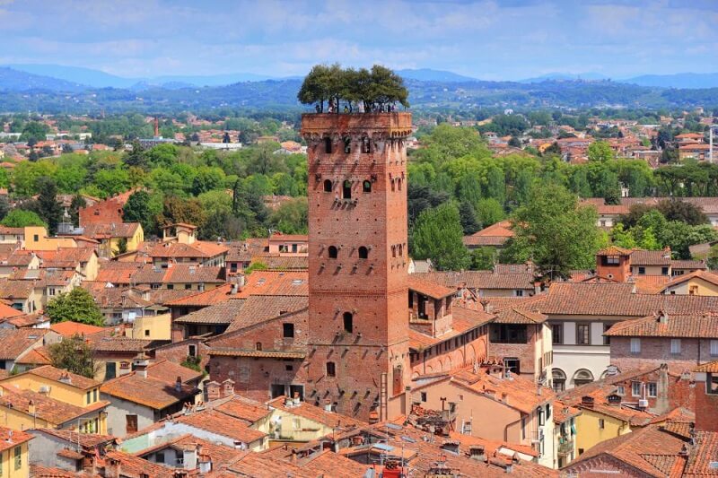 Guinigi Tower em Lucca, na Itália