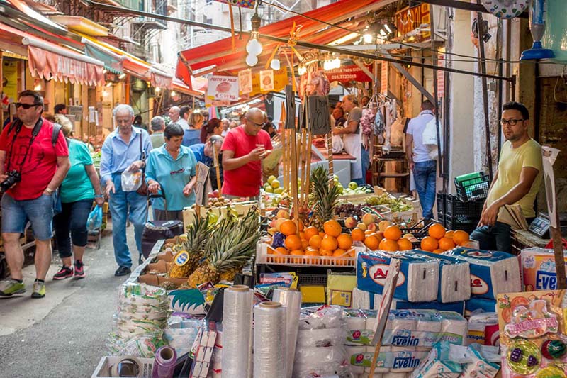 Mercado de Ballaro em Palermo