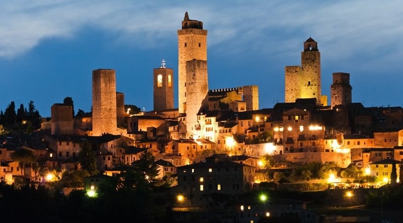 Vista da cidade de San Gimignano na Itália