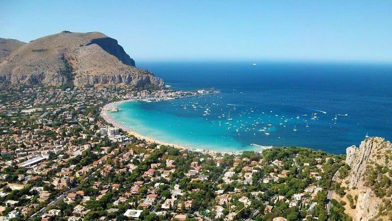 Vista da cidade de Palermo na Itália