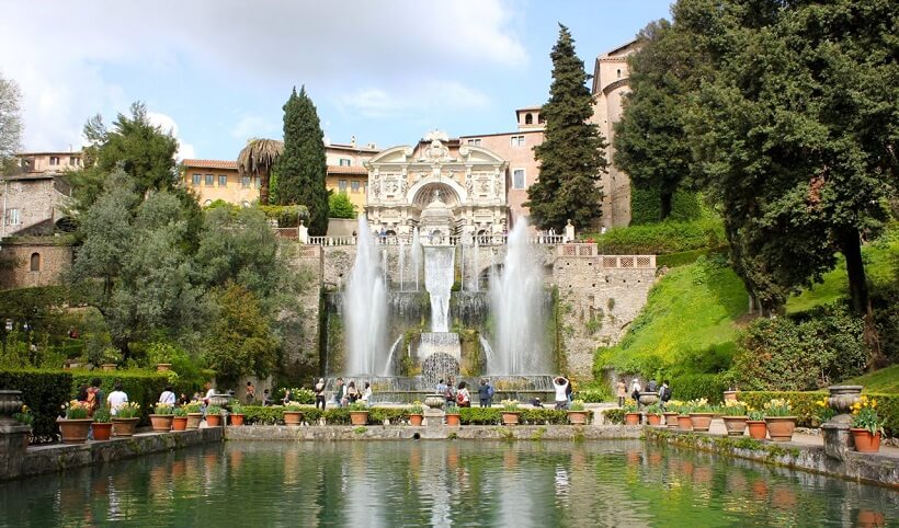 Villa d'Este em Roma na Itália