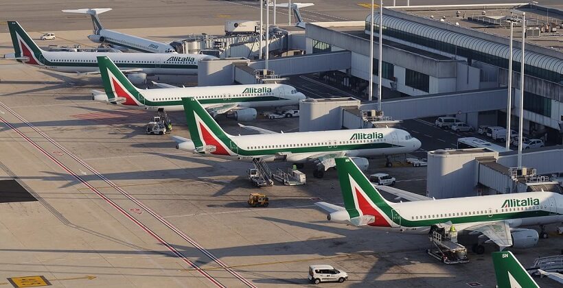 Aviões da companhia aérea Alitalia