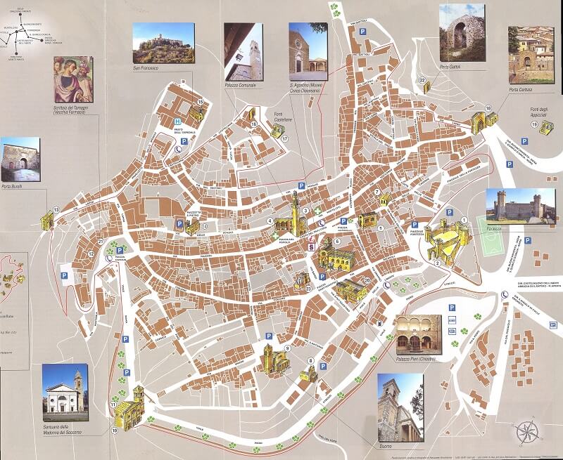 Mapa da cidade de Montepulciano