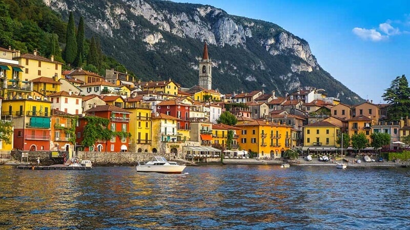 Vista de parte da cidade de Como na Itália