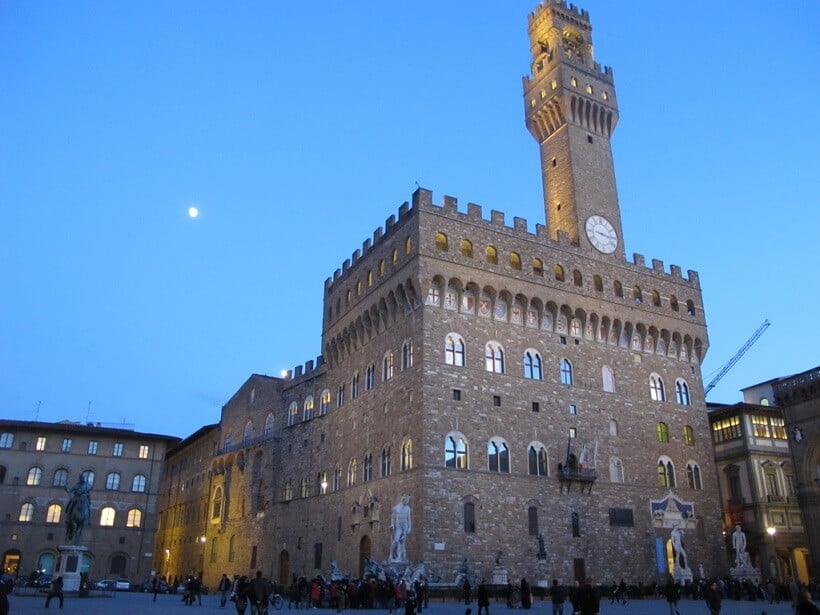 Palácio Vecchio na Praça Senhora em Florença