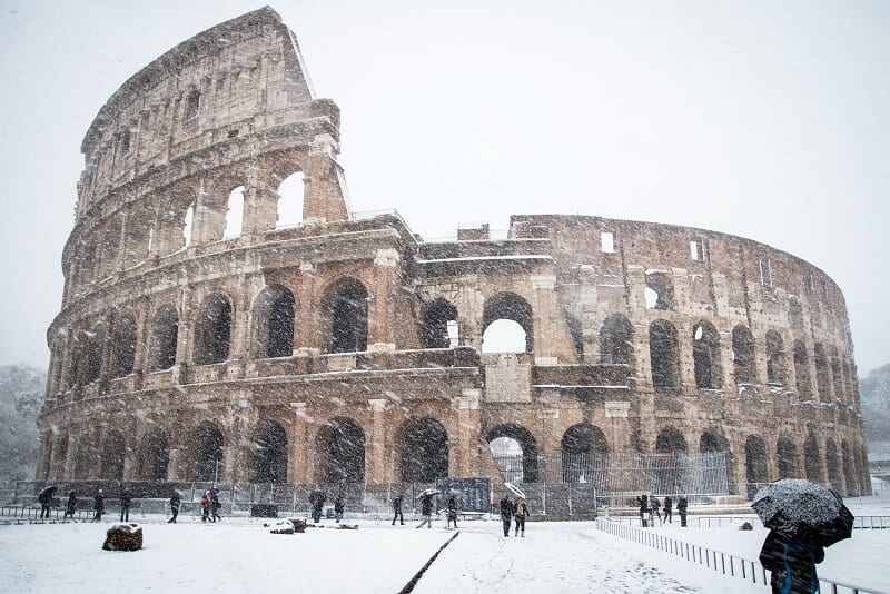Coliseu de Roma no inverno