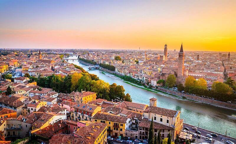 Vista da cidade de Verona na Itália