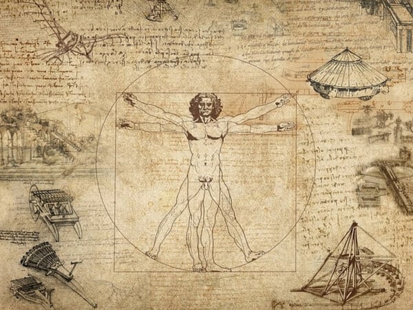 Famoso desenho de Leonardo Da Vinci