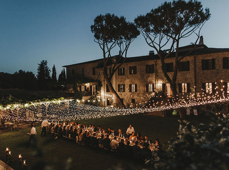 Noite e Jantar de casamento na Itália