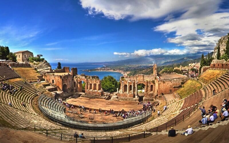 Teatro Grego em Taormina na Sicília