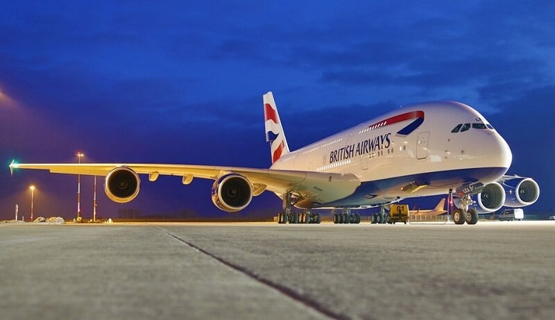 Avião da companhia aérea British Airways