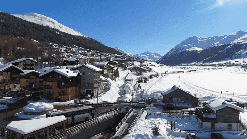 Alpes italianos no inverno