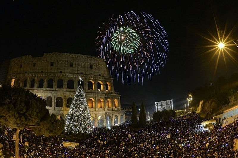 Comemoração do Ano Novo em Roma
