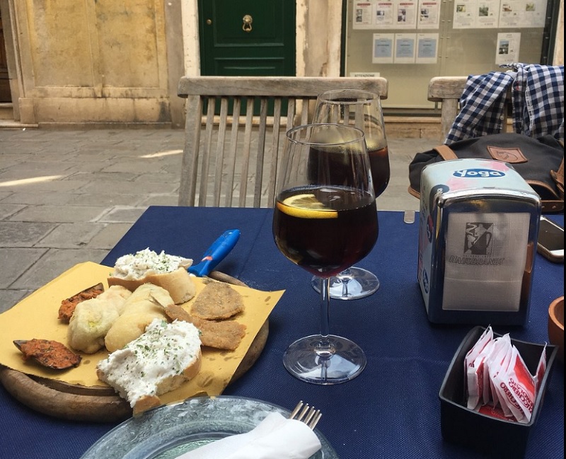 Bebidas e aperitivos em Veneza