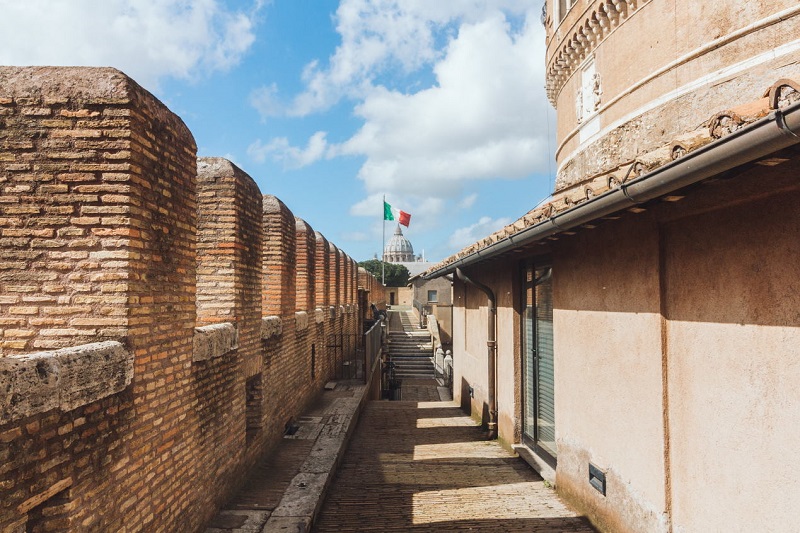 Terraço do Castelo Sant'Angelo em Roma
