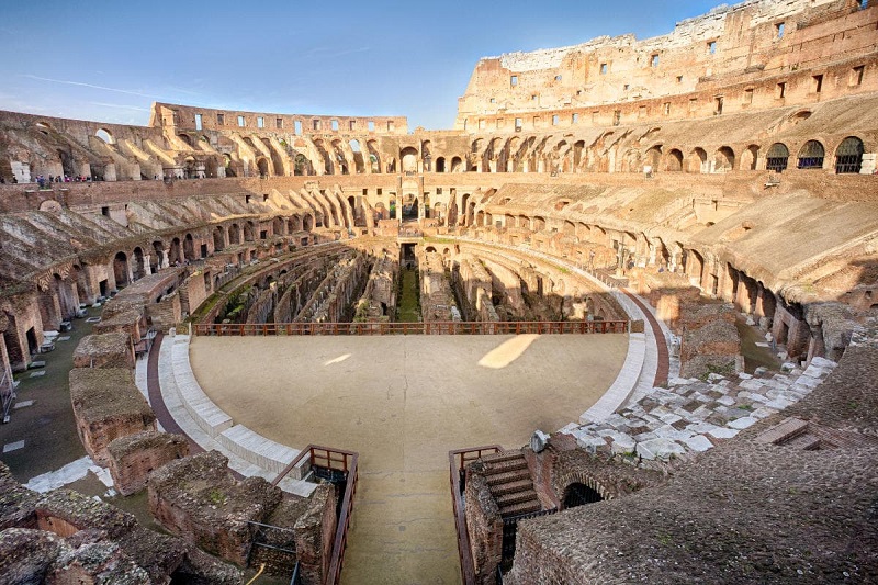 Arena dos Gladiadores no Coliseu de Roma