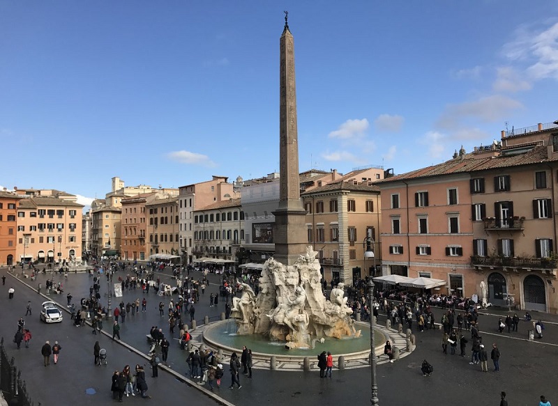 Vista da Piazza Navona em Roma