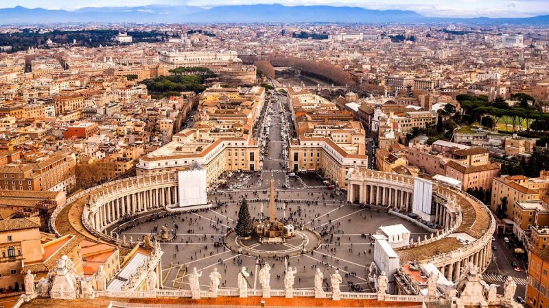 Vaticano em Roma visto do alto