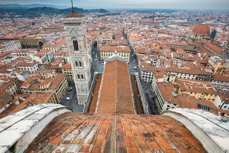 Vista que se tem da cúpula de Brunelleschi