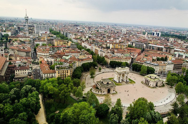 Vista do centro de Milão