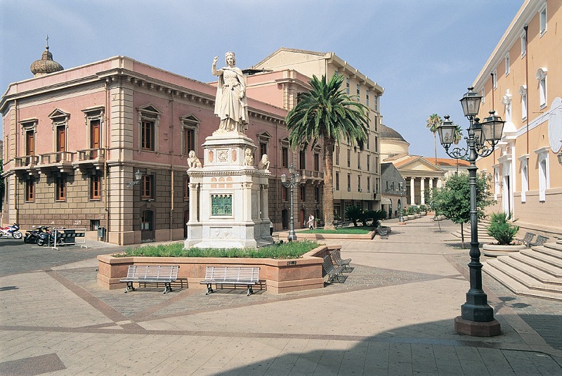 Centro histórico de Oristano em Sardenha