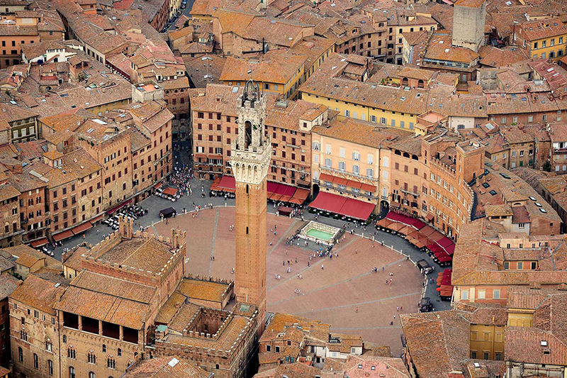Centro de Siena na Itália