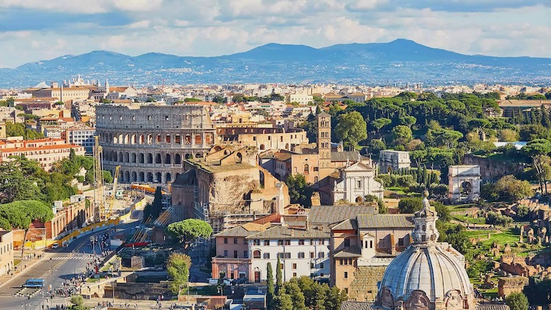 Vista de Roma durante o dia