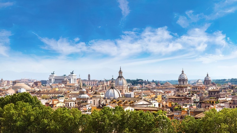 Vista panorâmica do centro histórico de Roma