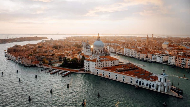 Vista de Veneza no inverno