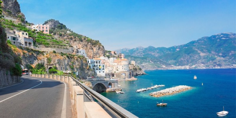 Estrada na Costa Amalfitana