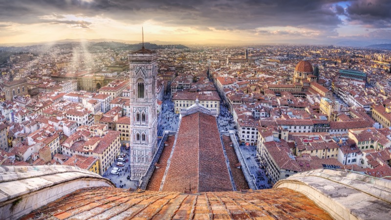 Paisagem das construções em Florença