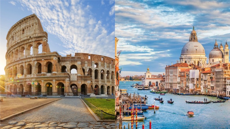 Como ir de Roma a Veneza